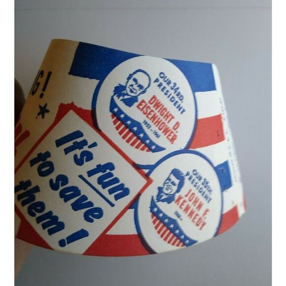 Vintage 1960s US Presidents Milk Bottle Collar John Kennedy Lincoln Original NOS - Picture 5 of 9